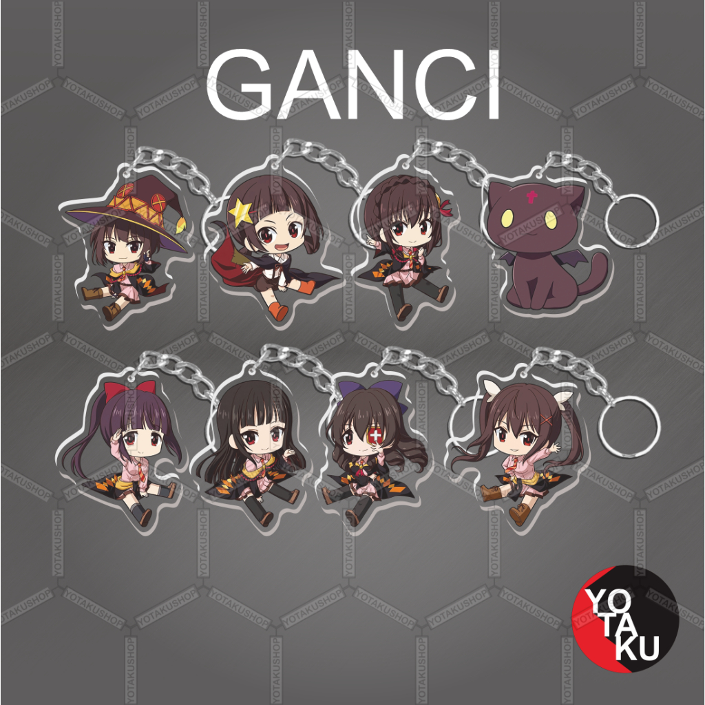 Konosuba Gantungan Kunci Anime Akrilik Dua Sisi Seri 5 Megumin Komekko YOTAKUSHOP