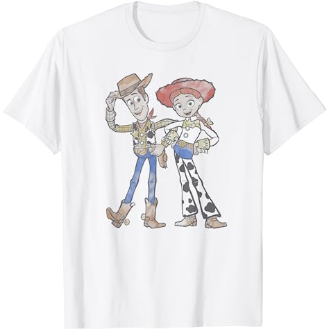 BAJU KAOS Cartoon Pixar Toy Story 4 Woody And Jessie T-Shirt - Baju Toy Story - Kaos Pria - Baju Pri