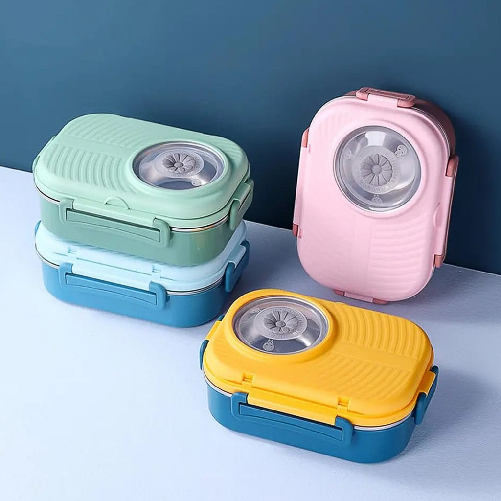 Aveline Lunch Box Kotak Makan 3 Sekat 4 Sekat 5 sekat SUS 304 Stainless Steel / Lunch Box Stainless