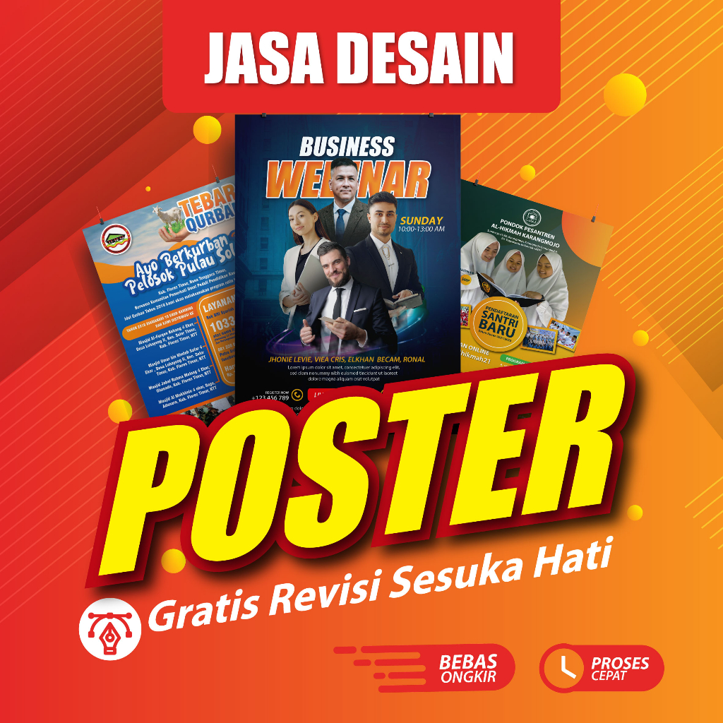 Jasa Desain Poster, Revisi gratis sesuka hati.
