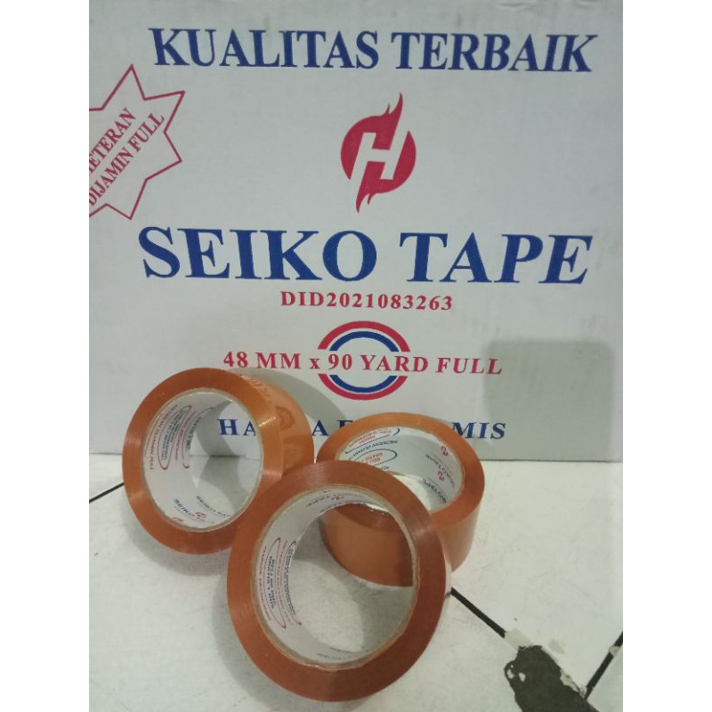 

lakban coklat 2" ( 48mm X 90 yard) & ( 45mm x 72 yard ) SEIKO TAPE