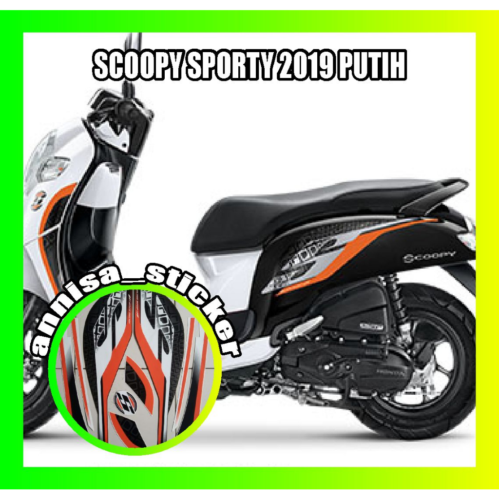 striping lis scoopy sporty 2019 putih hitam
