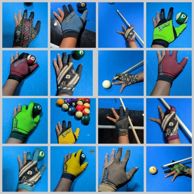 sarung tangan billiard 3 jari