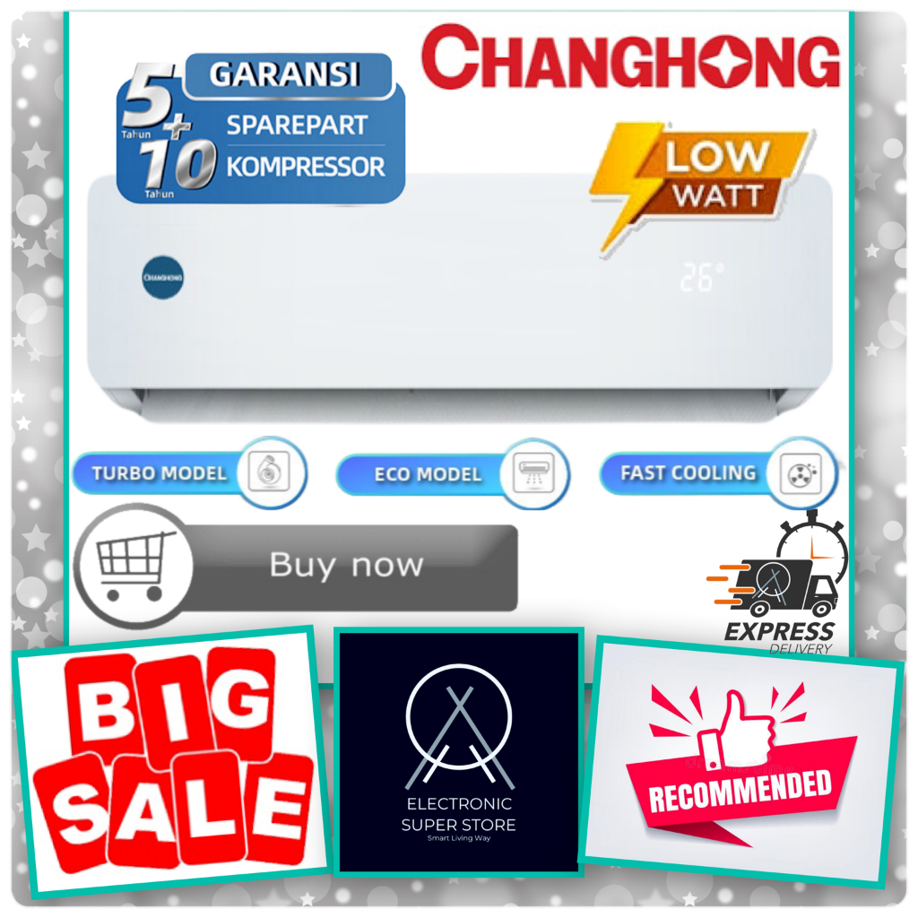 AC CHANGHONG STANDARD 1/2 PK CHOL-05L CSC05NVC 05NVB TURBO COOLING LOW WATT AC 1/2PK CHANGHONG