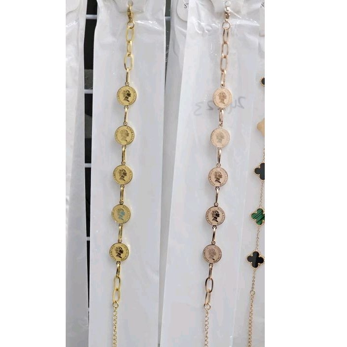 Gelang Rantai Koin Titanium