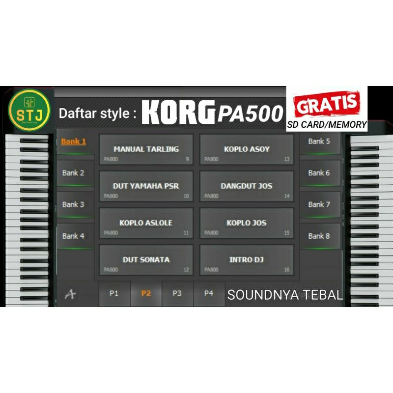 STYLE MANUAL KORG PA500 SOUND TEBAL