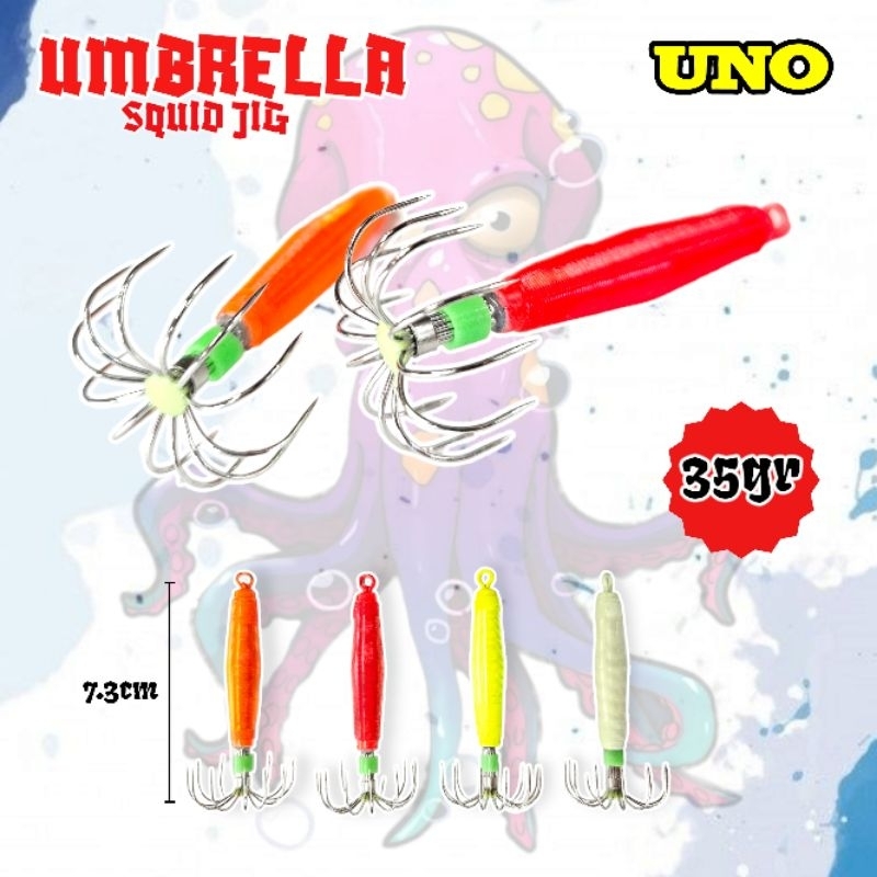 Umpan Jigging UNO Umbrella Squid Jig 35gr