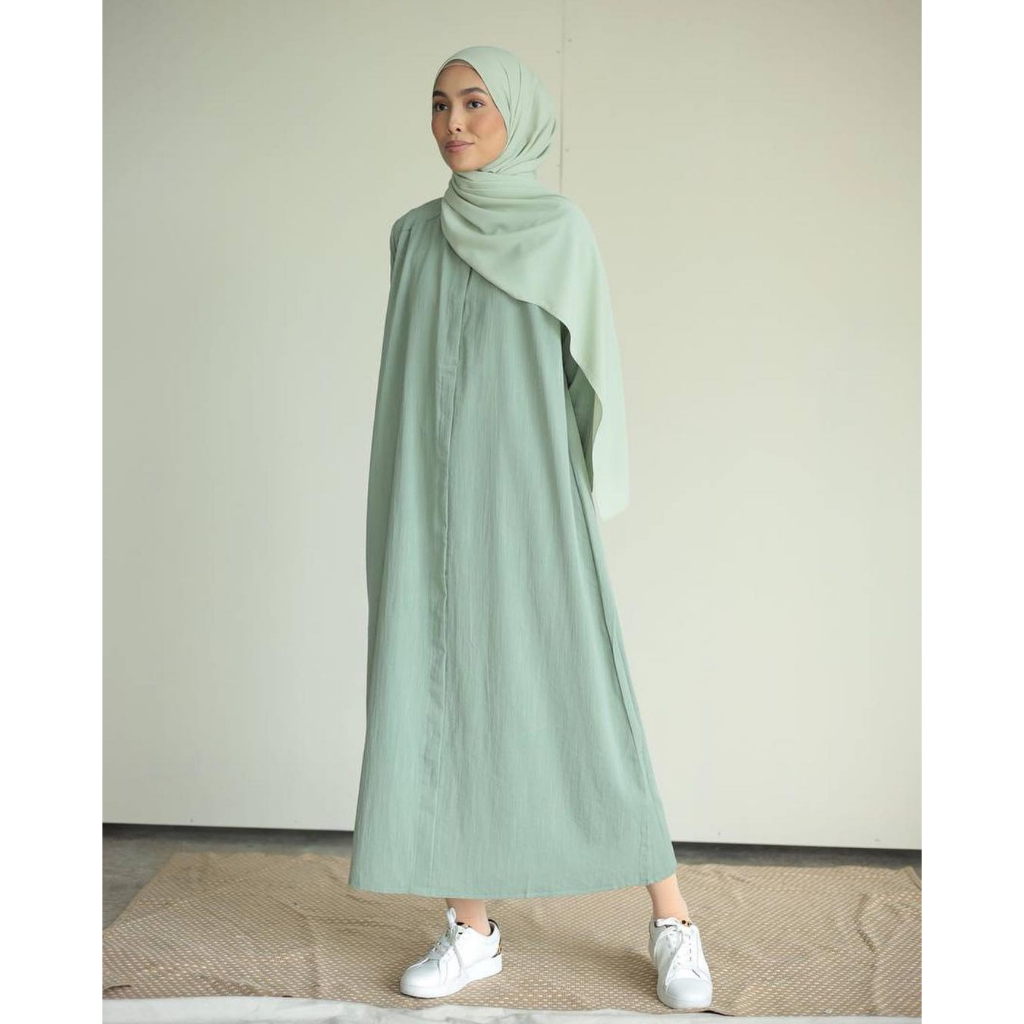 dress midi jumbo / midi dress jumbo / gamis jumbo simpel polos ld 100 110 120 130 140