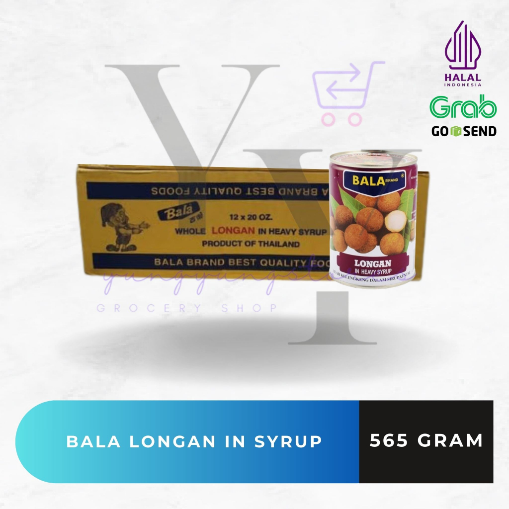 

1 Dus Isi 12 Kaleng Bala Brand Longan In Syrup / Buah Lengkeng Kaleng 565 gram