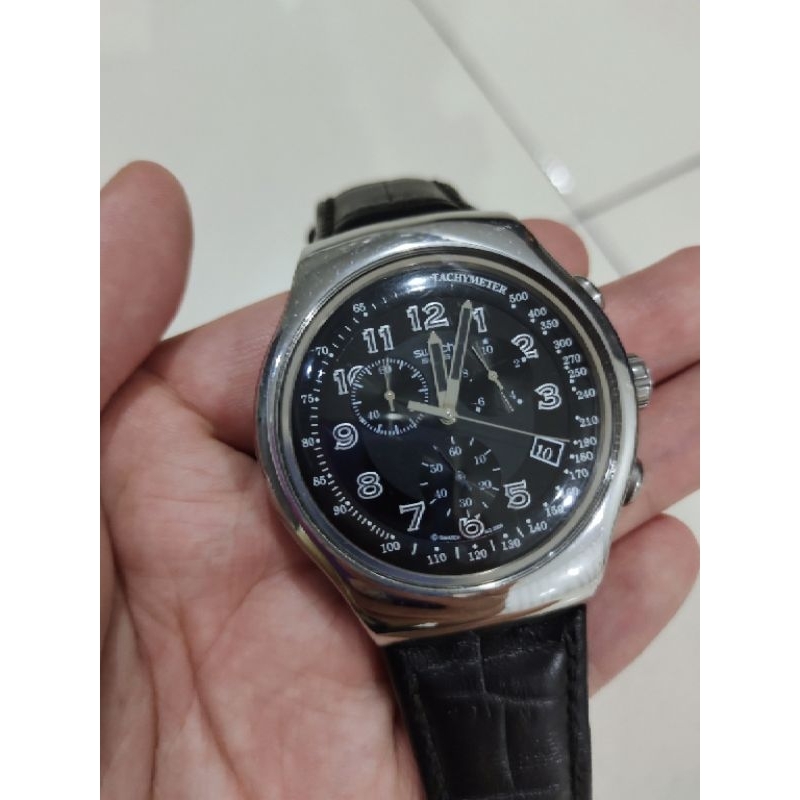 Swatch IRONY VINTAGE Hitam SYOS 440 ( jam tangan pria )
