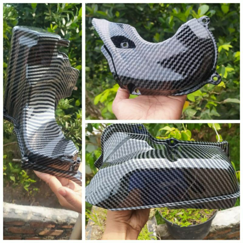 3pcs carbon celup box filter tutup filter keongan Mio m3 soul GT 125 Fino 125 Mio s Mio z part origi