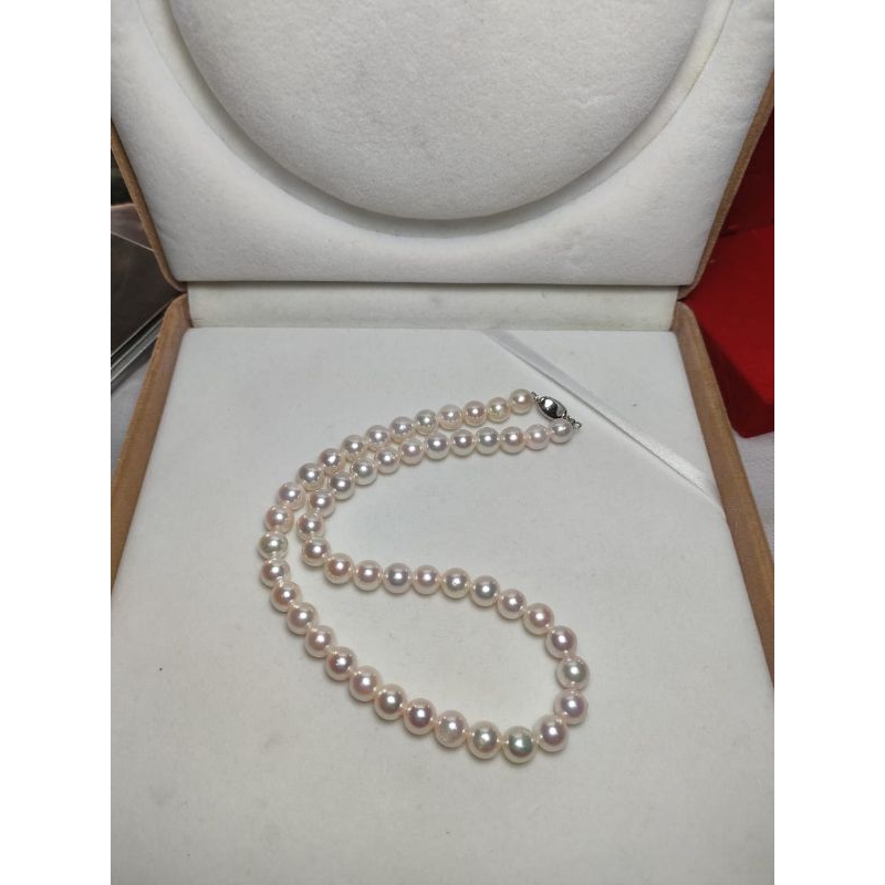kalung full mutiara laut akoya grade AAA mulus berkilau