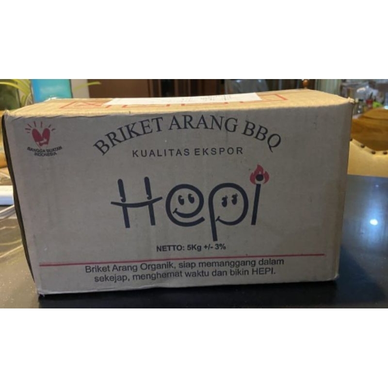 Arang Briket Export Quality Hepi 5kg