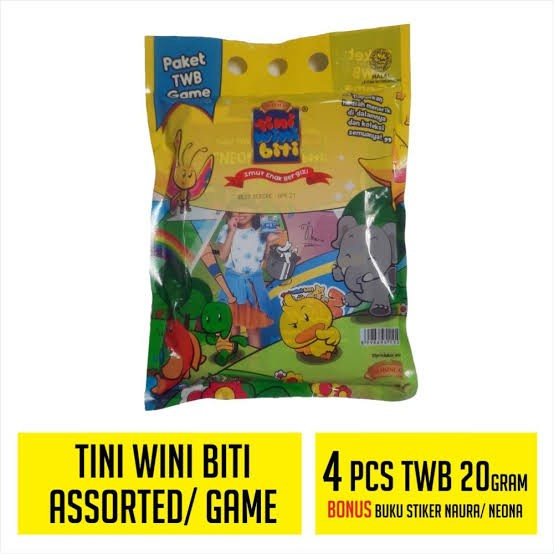 

Tini Wini Biti Paket Game 4 Sachet 20 Gram Bonus Buku Stiker