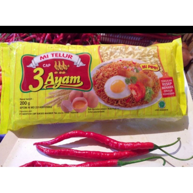 

mie telur cap 3ayam 1pcs
