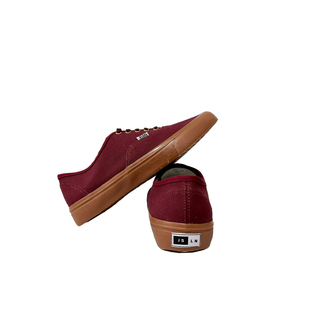 Sepatu JSLN - Gum Series Merah Maroon Gum Coklat