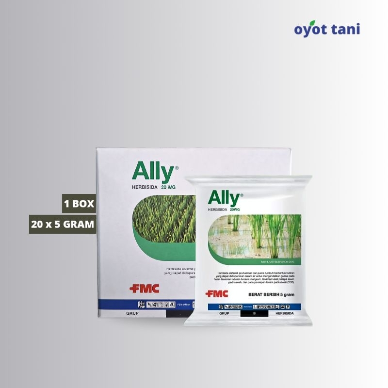Ally 20WG 5gr 1Box/Kotak (Original) | Herbisida Pra & Purna Tumbuh Bahan Aktif Metil Metsulfuron 20%