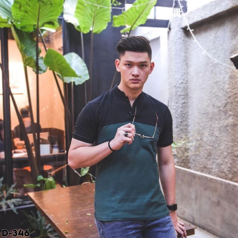 kaos polo kombinasi kerah sanghai