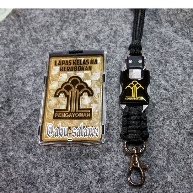 

plat id name tag kemenkumham full set cover dan lanyard
