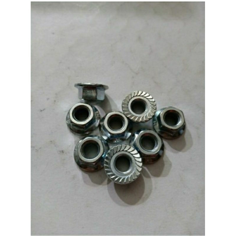 Mur Topi 12 M8 Flange Kualitas Bagus