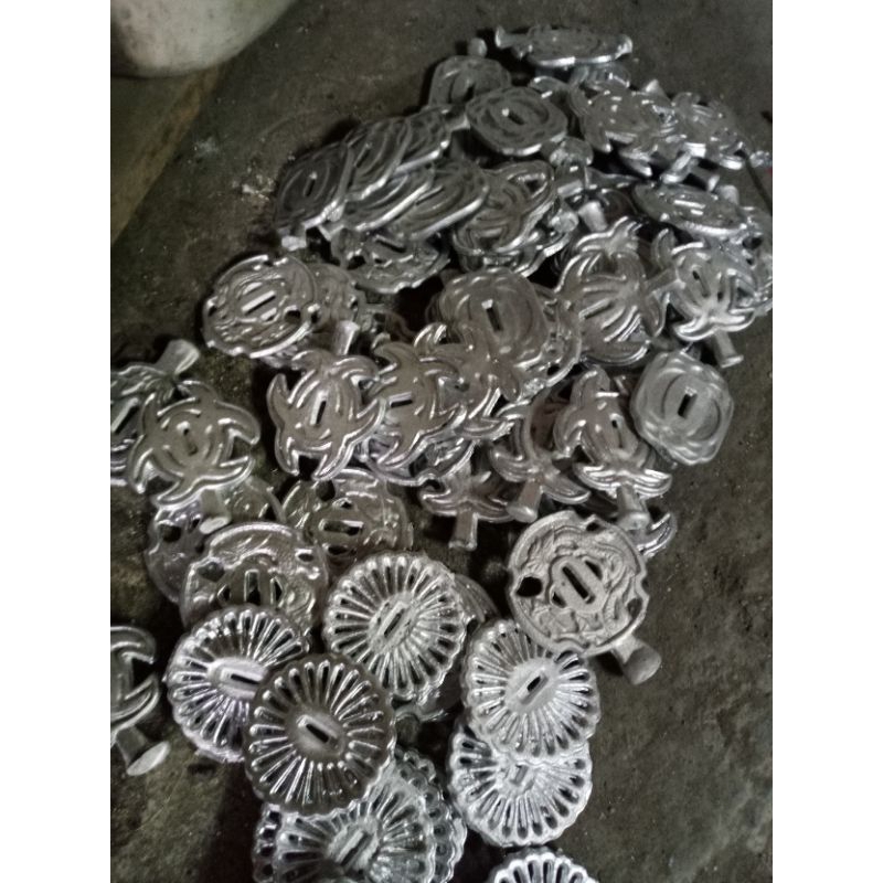 tsuba mentahan duralium pedang samurai