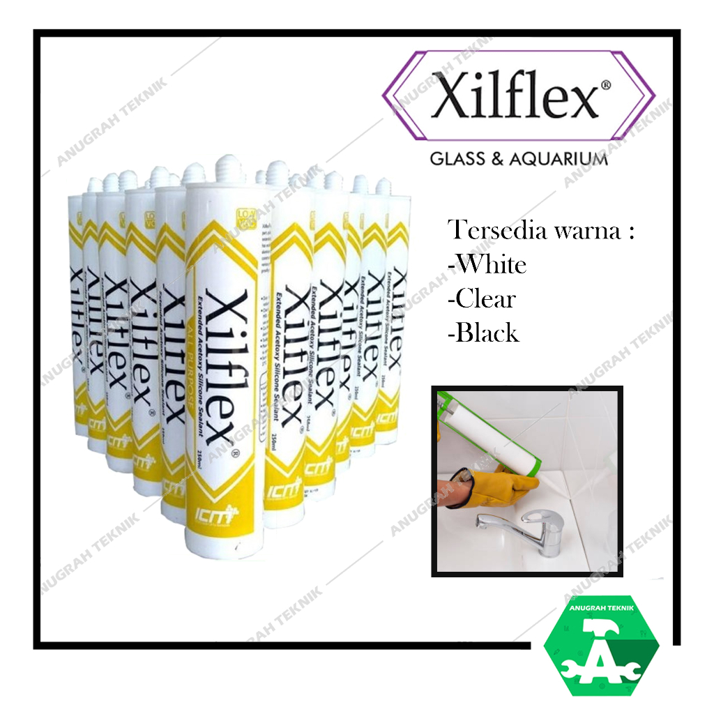 

Lem Silicone Sealant XILFLEX White Clear dan Black lem kaca aquarium aquascape