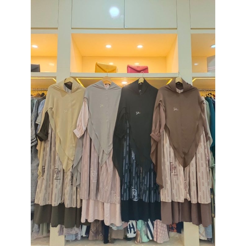 gamis set nafaka syari series trz
