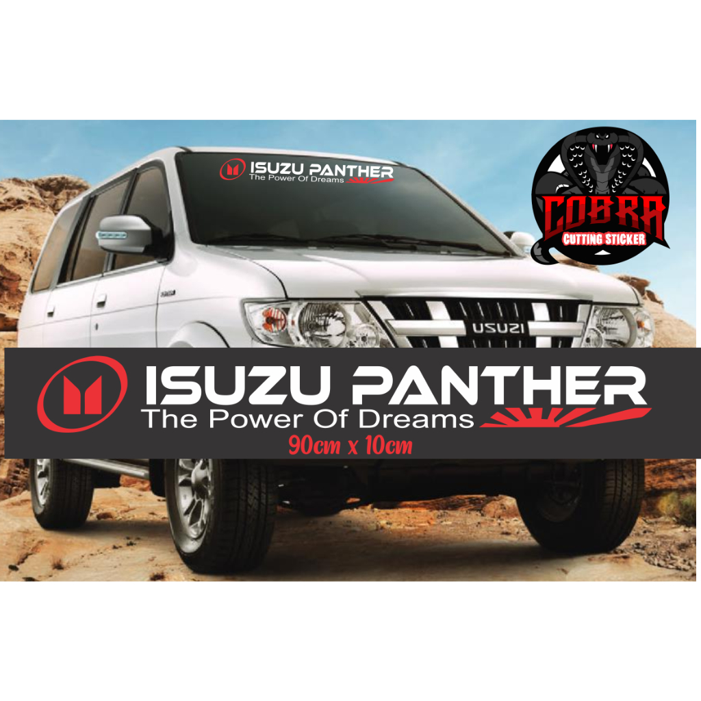 sticker kaca depan mobil isuzu panther pelindung sinar matahari