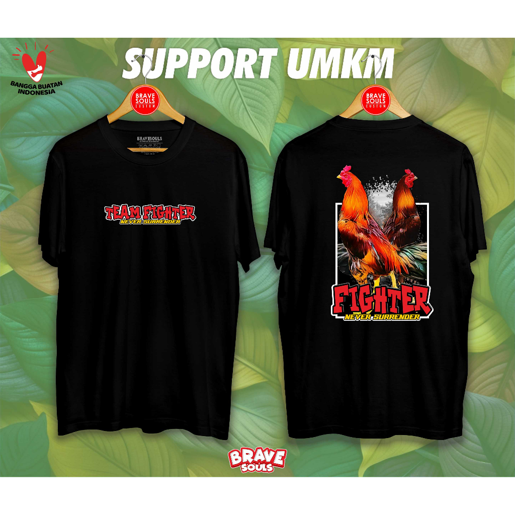 Kaos Distro Katun Combed AYAM JAGO BANGKOK PETARUNG