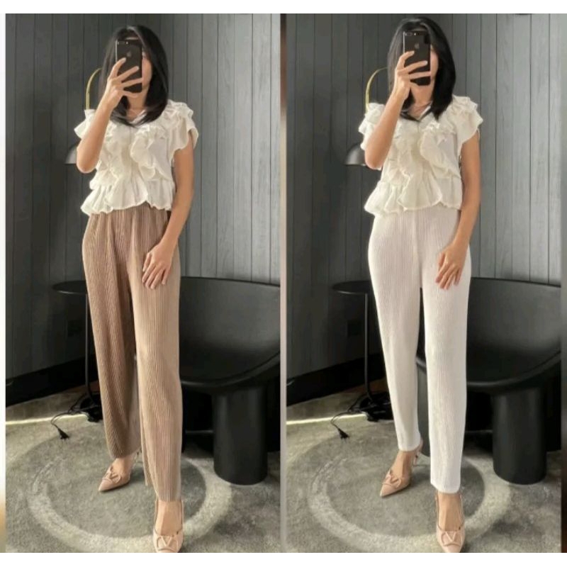 # CELANA KULOT PLISKET LIDI PREMIUM #CELANA KULOT PANJAN JUMBO PLISKET LIDI  TERMURAH. # CELANA KULO