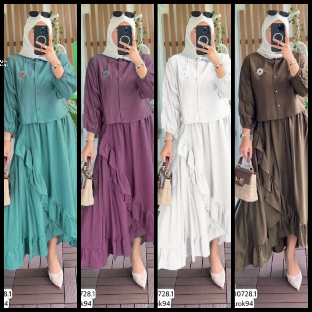 SET ROK AYURA LINEN PREMIUM KEKINIAN