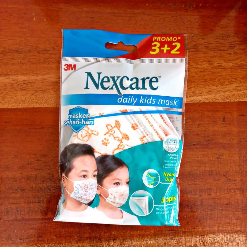 Masker Anak Nexcare 3M Daily Fit Kids Mask Rejuvenate - 1 pack isi 5 masker