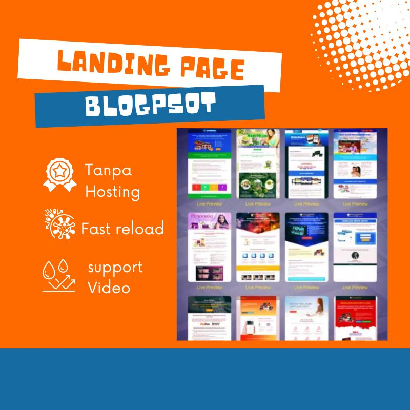 Paket Landing Page Blogspot Premium