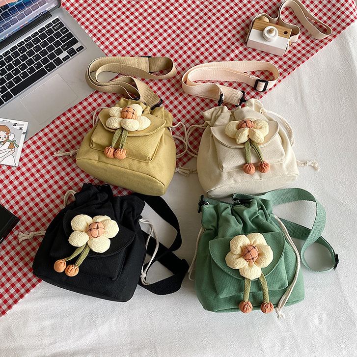 Mismi Narla Bag Tas Selempang Wanita Korean Flower Tali Serut Sling Bag Perempuan Casual Trendy - 33
