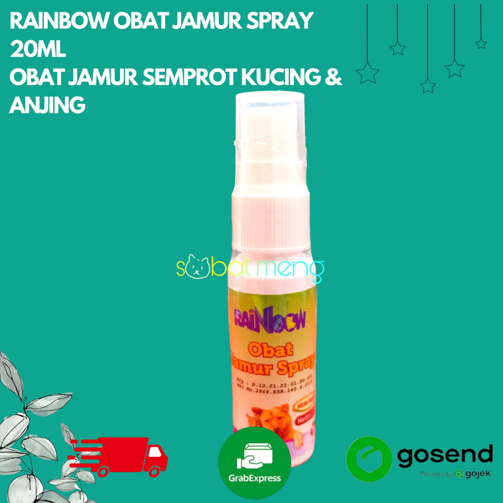 RAINBOW OBAT JAMUR SPRAY 20ML | OBAT JAMUR SEMPROT KUCING & ANJING