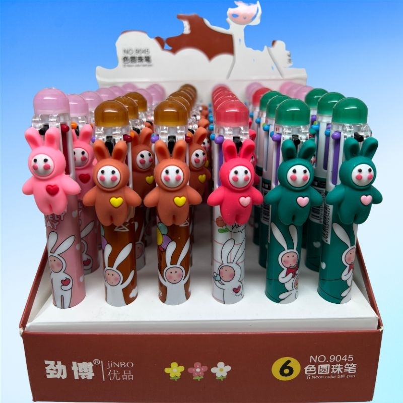 

Pulpen gel 6 WARNA fancy rabbit Hello kitty terbaru