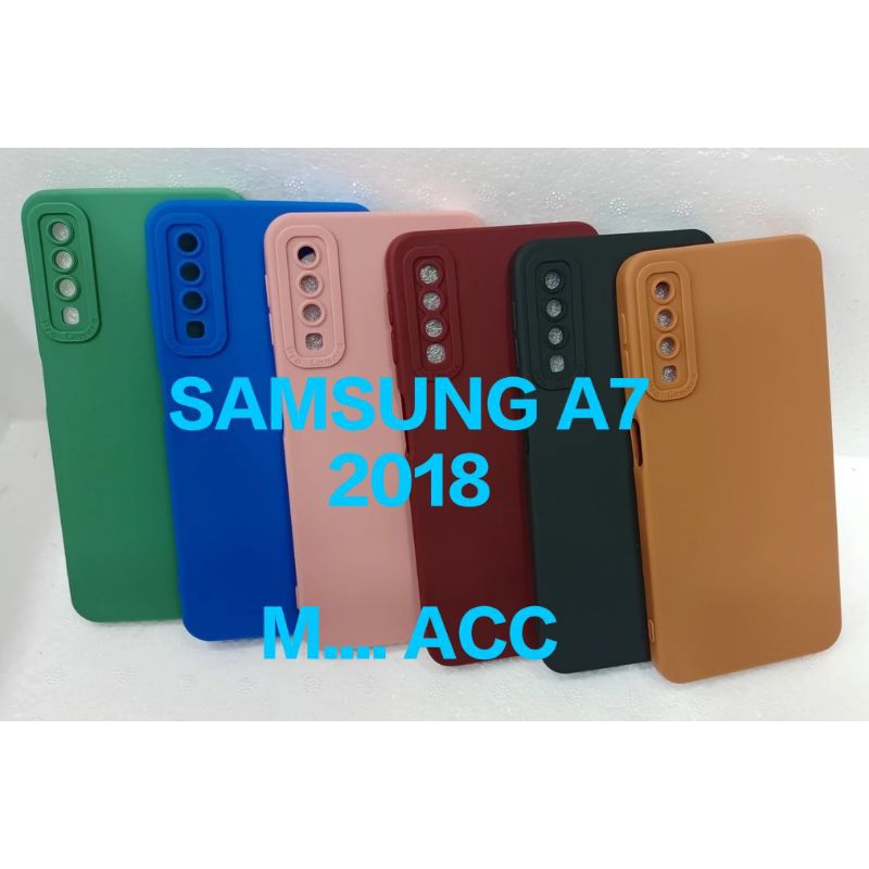 Silicon Pro Camera Square Edge Full Cover SAMSUNG A7 2018 SAMSUNG A7 2017 Kesing macaron polos soft 