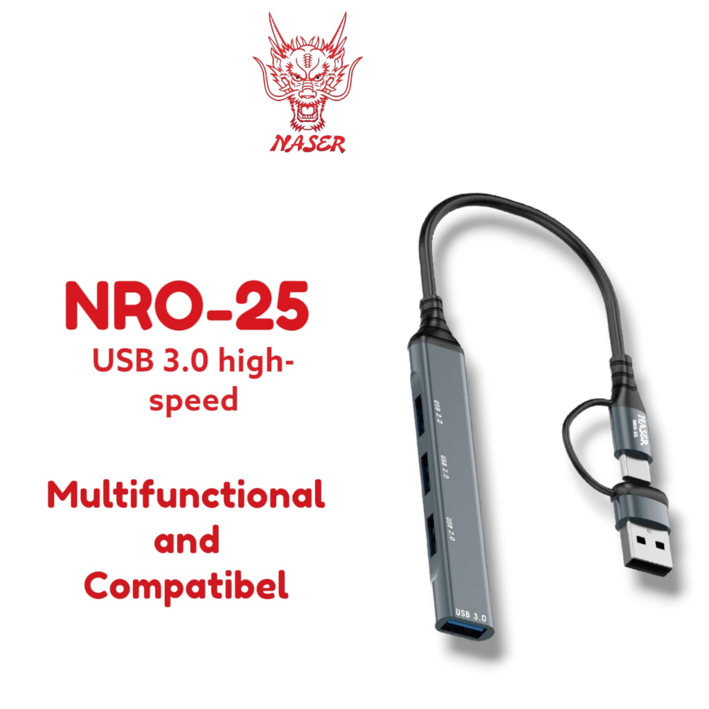 NASER KABEL OTG NRO-25 / Kabel Otg 2in1 Usb 3.0 High Speed / Usb 3.0 & Type C