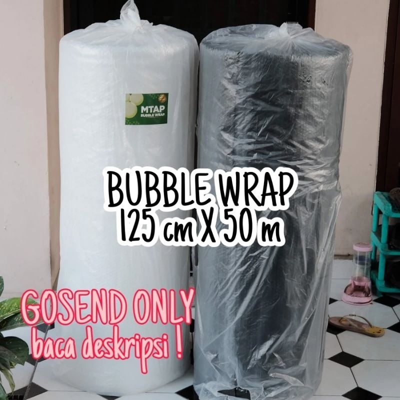 

BUBBLE WRAF MTAP 125x 50 M 50 meter Bubble hitam putih 50 metwr
