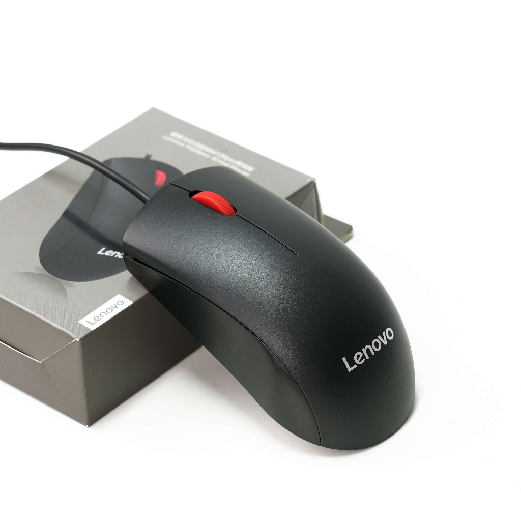 Mouse Optical 1000dpi Lenovo M120 Bentuk Roda 3d Dengan Kabel Usb Untuk Pc/Laptop