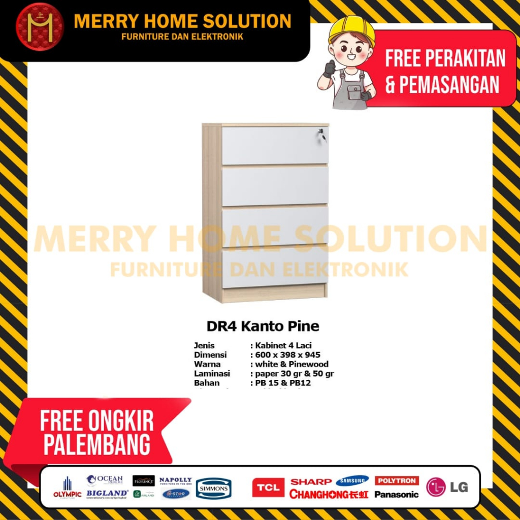 laci 4 susun olympic / lemari pakaian olympic DR4 kanto cream