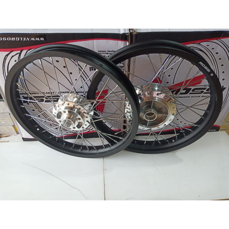 Velg Rx King Paketan Velg Jari Jari Rx King Velg Rossi Ring 17 18 Pelek Alloy 1Set Depan Belakang
