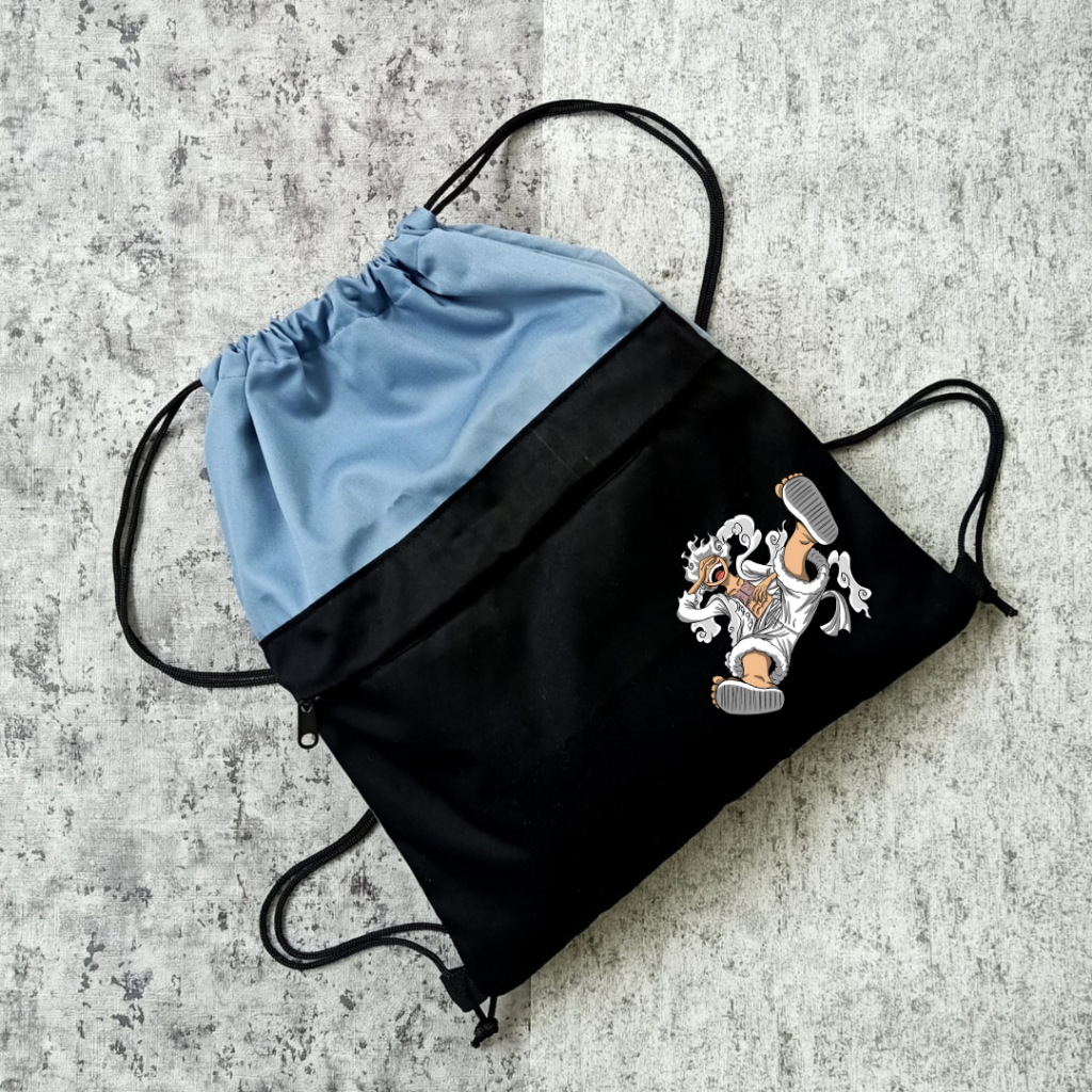 New Stringsaku Luffy gear five gear5 stringbag saku one piece series pocket terlengkap sablon drawst