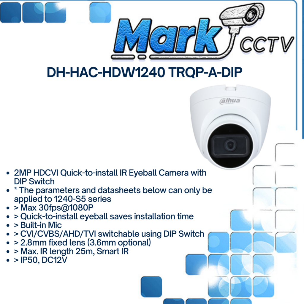 Camera Dahua DH-HAC-HDW1240 TRQP-A-DIP Indor