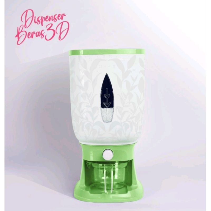 Dispenser beras 10kg rice box container tempat simpan beras cantik murah