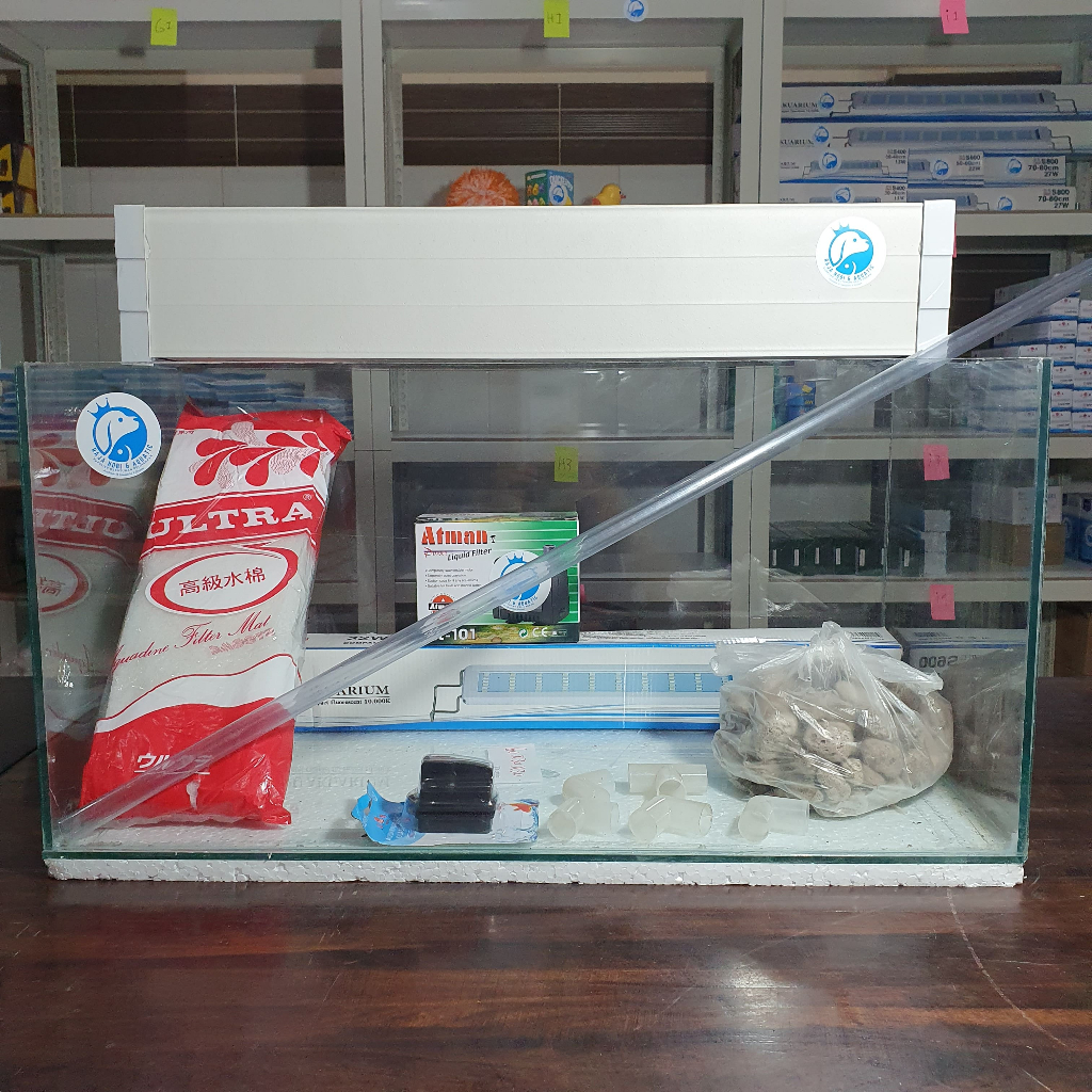 PAKETAN 8 AQUARIUM AKUARIUM LENGKAP MURAH 60CM X 30CM X 30CM
