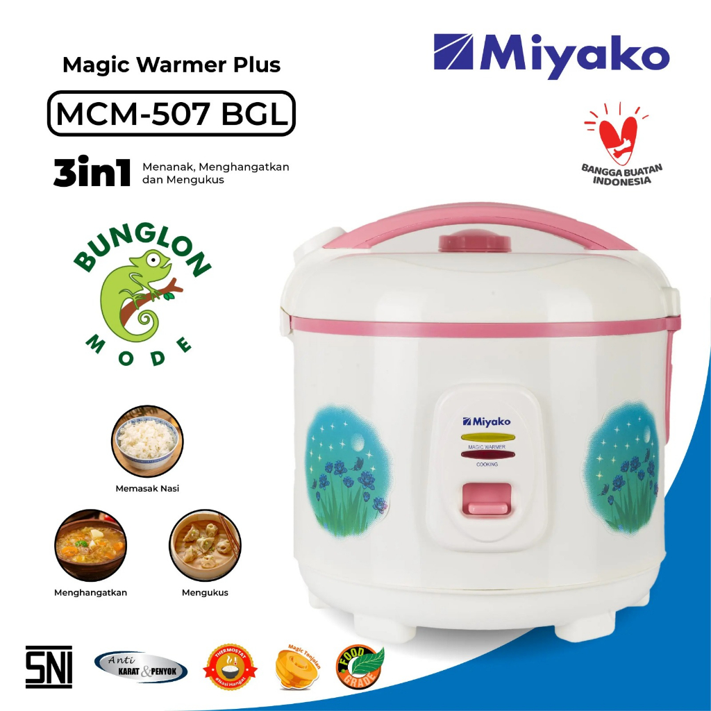 Magic Com Miyako MCM507BGL  - Magic Warmer Plus   [1.8 L] - Rice cooker