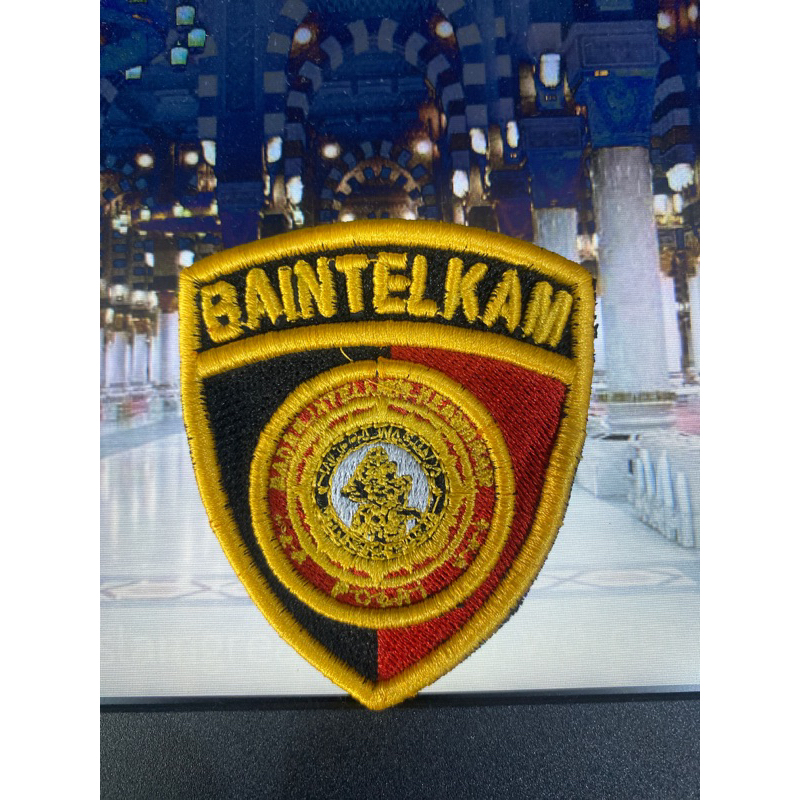 Logo Baintelkam bordir timbul 3D
