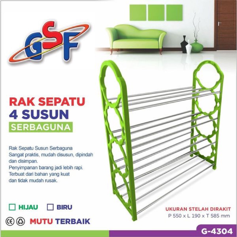 Rak sepatu GSF susun-4 ( G4304 )