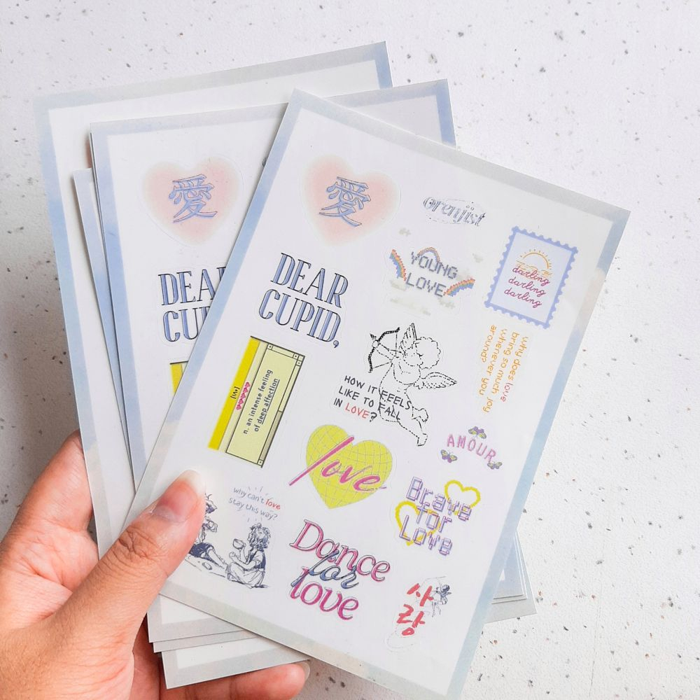 

ORENJIST Cupid Sticker Sheet / Stiker Kiss Cut
